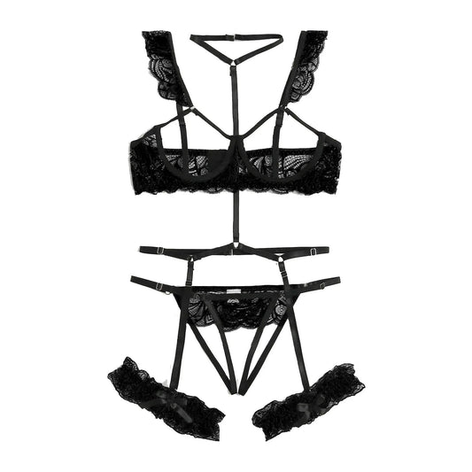 Women Underwire Sexy Lingerie Set 2pcs
